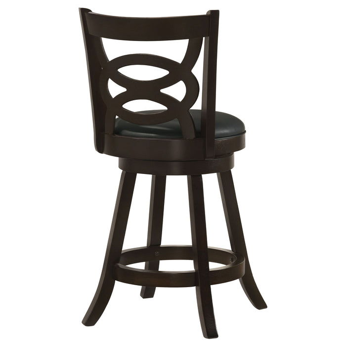 Calecita Wood Swivel Bar / Counter Stool Cappuccino (Set of 2)