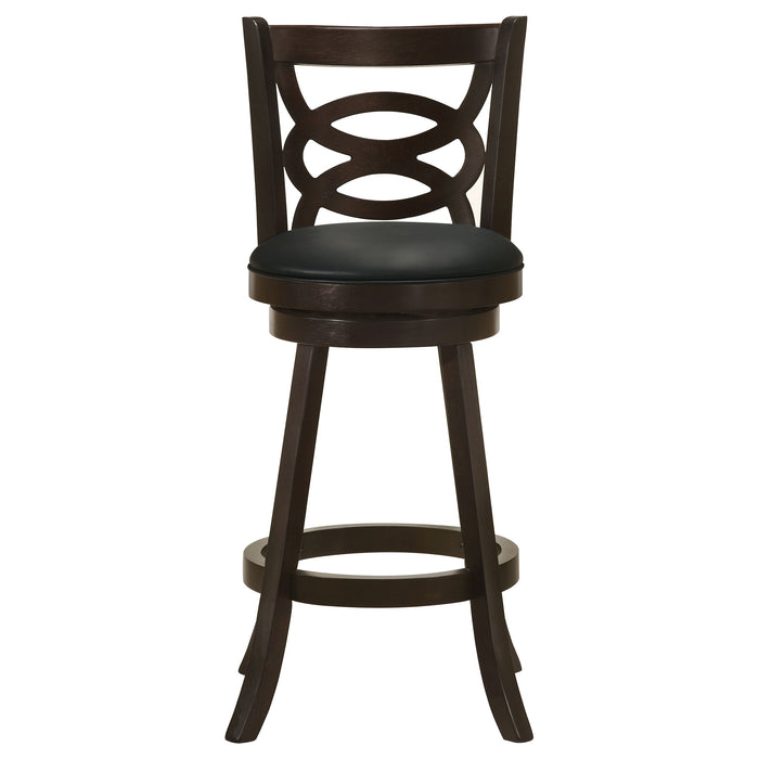 Calecita Wood Swivel Bar / Counter Stool Cappuccino (Set of 2)