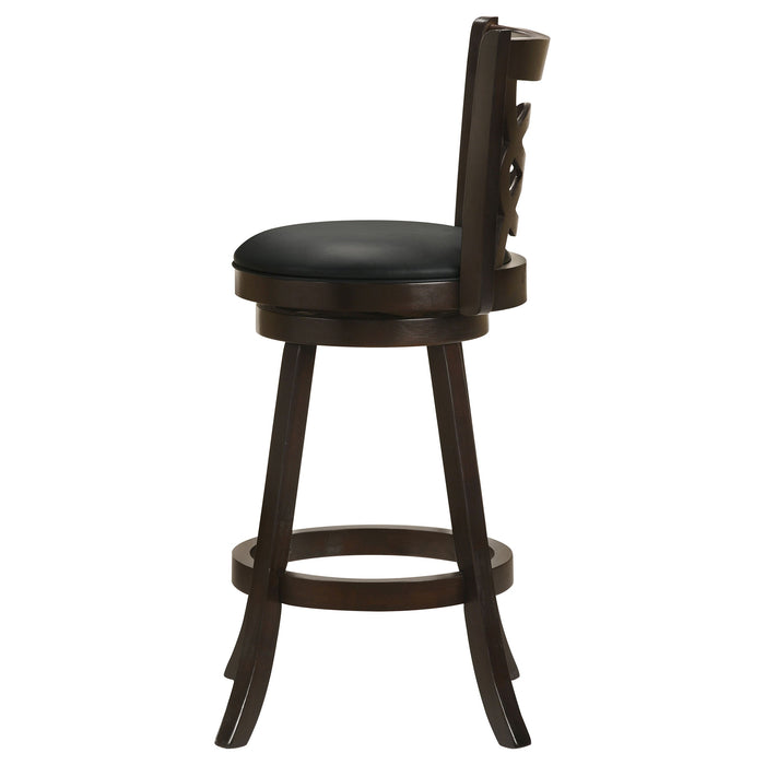 Calecita Wood Swivel Bar / Counter Stool Cappuccino (Set of 2)