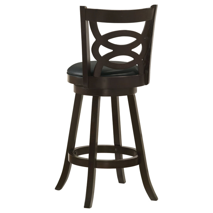 Calecita Wood Swivel Bar / Counter Stool Cappuccino (Set of 2)