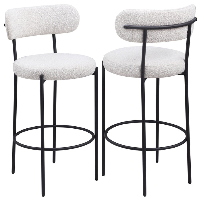 Viola Boucle Upholstered Counter Chair Cream (Set of 2)