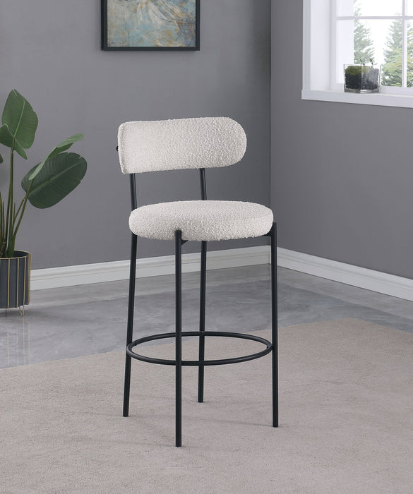 Viola Boucle Upholstered Counter Chair Cream (Set of 2)