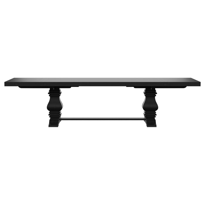 Florence 126-inch Extension Dining Table Distressed Black