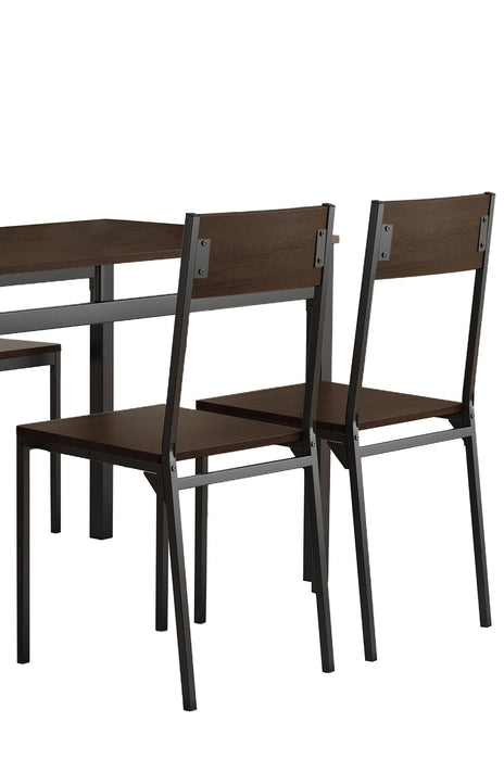 Lana  Rectangular Dining Set Dark Brown and Black