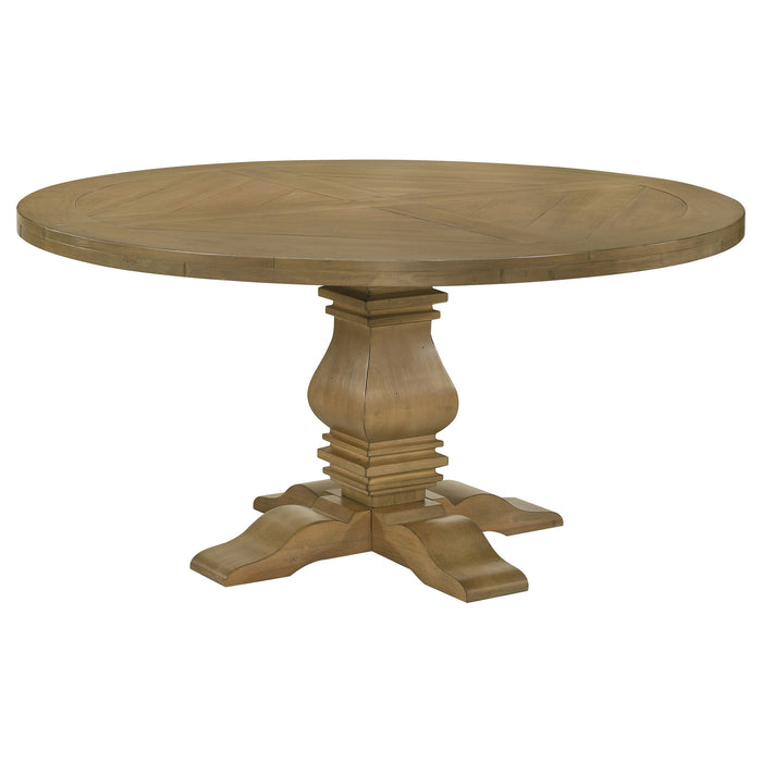 Florence Round 60-inch Pedestal Base Dining Table Black