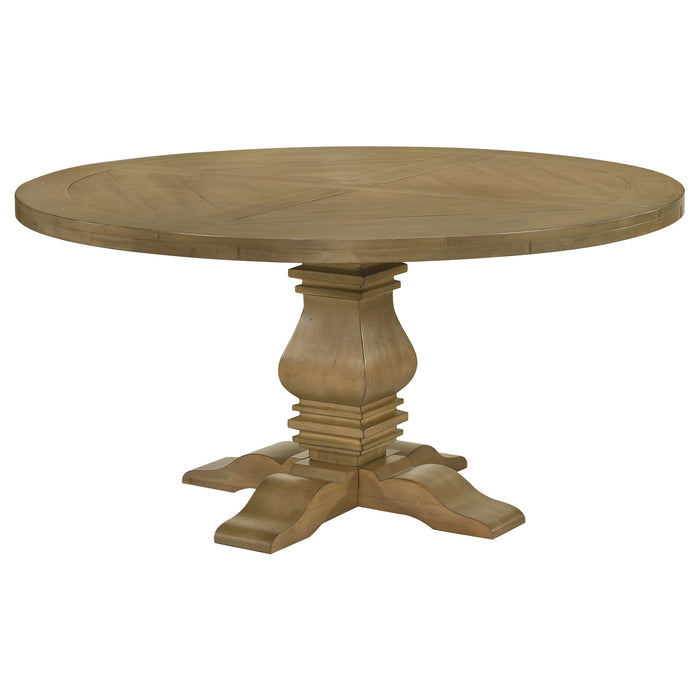 Florence Round 60-inch Pedestal Base Dining Table Black