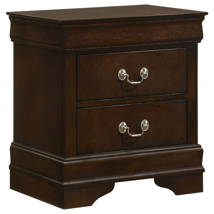 Louis Philippe 2-drawer Nightstand Bedside Table White