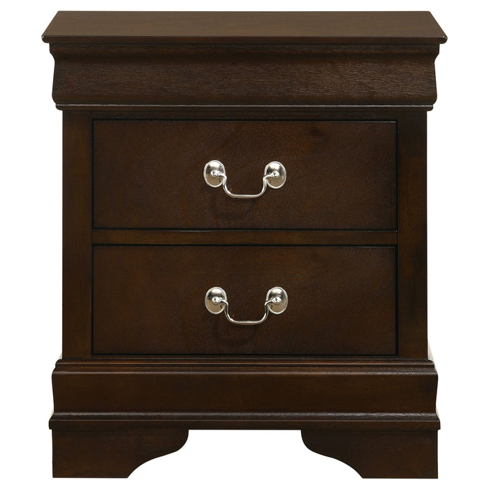 Louis Philippe 2-drawer Nightstand Bedside Table White