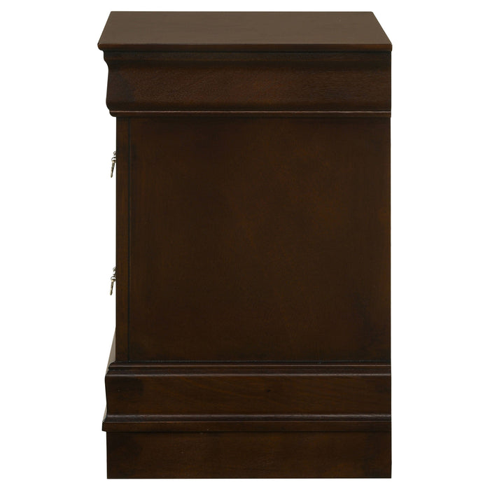 Louis Philippe 2-drawer Nightstand Bedside Table White