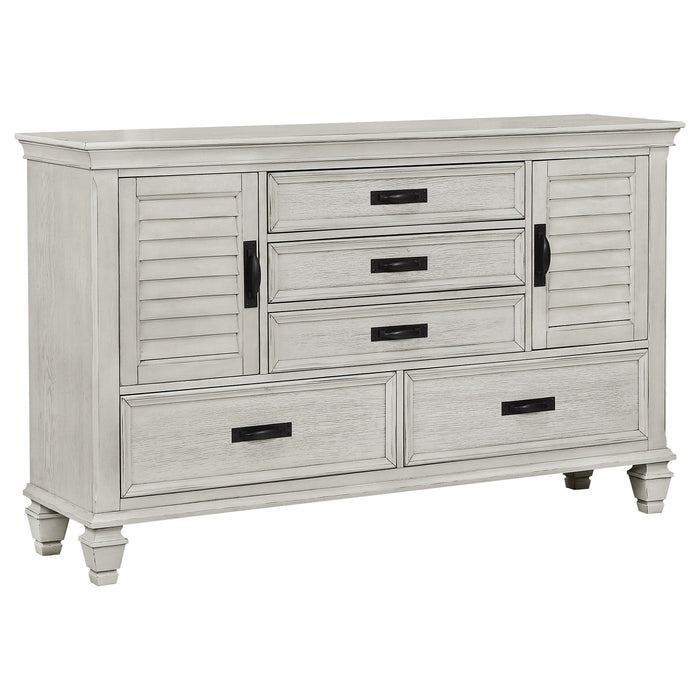 Franco   Bedroom Set Distressed White