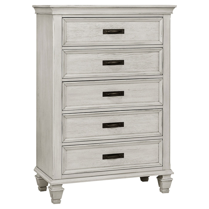 Franco   Bedroom Set Distressed White