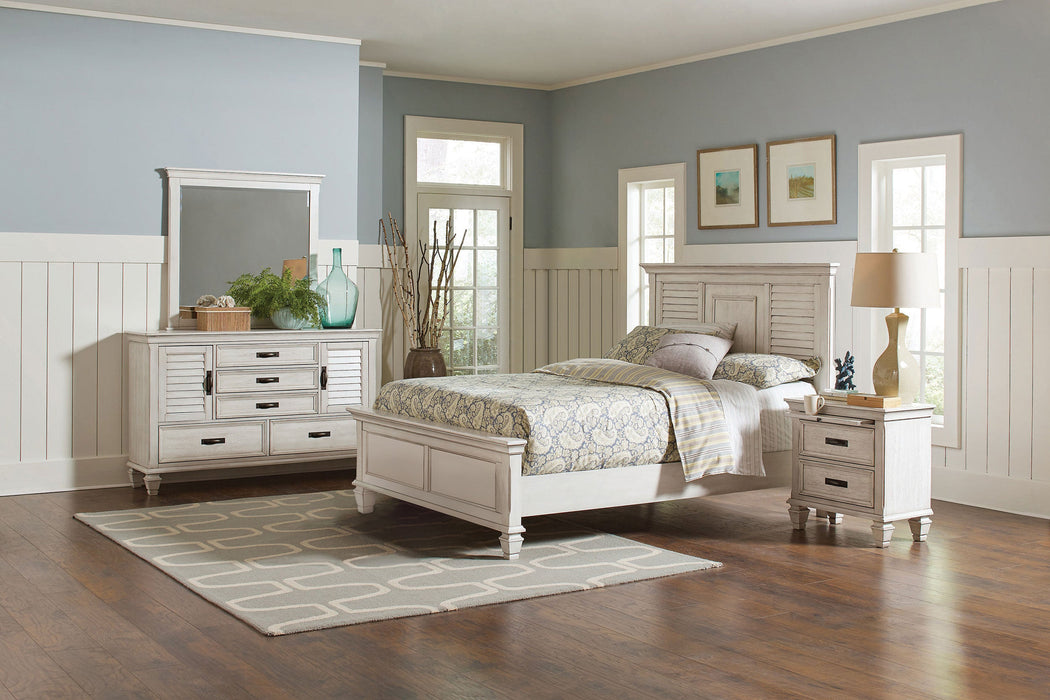 Franco   Bedroom Set Distressed White