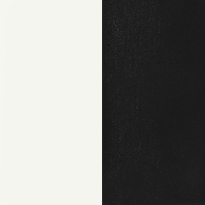 Retro  Oval Dining Table Set White and Black