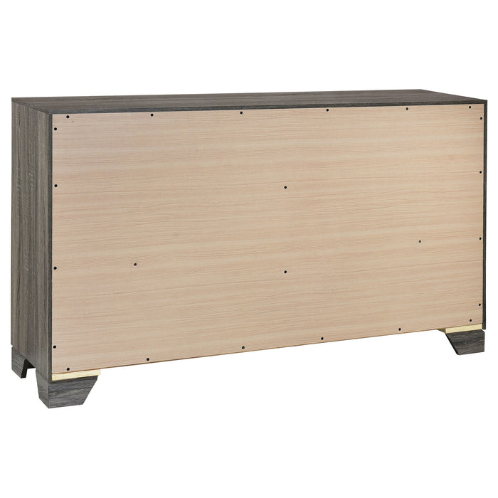 Wright  California King Bedroom Set Brown Oak