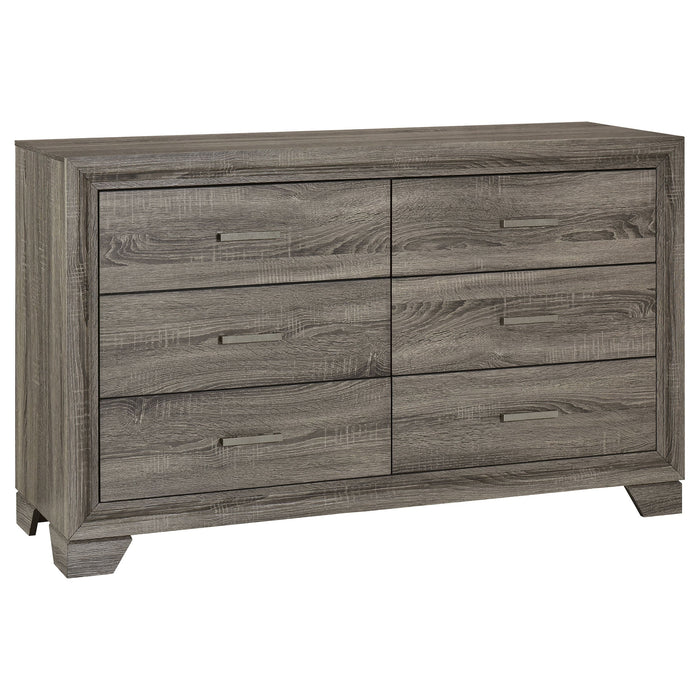 Wright  California King Bedroom Set Brown Oak
