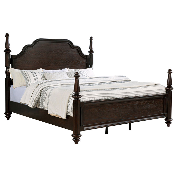 Andover 63-inch Four Poster Bed Dark Oak