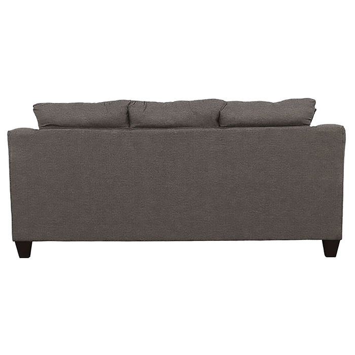 Salizar Upholstered Flared Arm Sofa Charcoal Grey