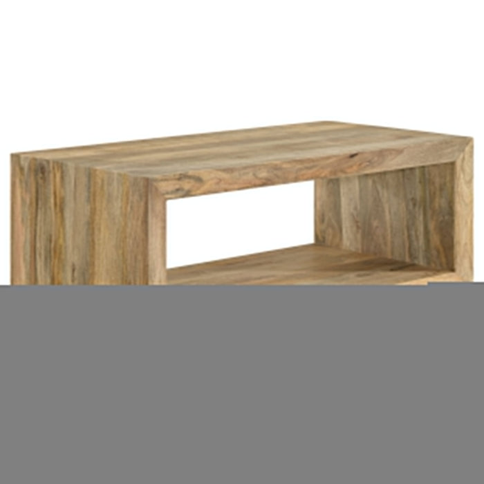 Benton Rectangular Solid Wood Coffee Table Natural