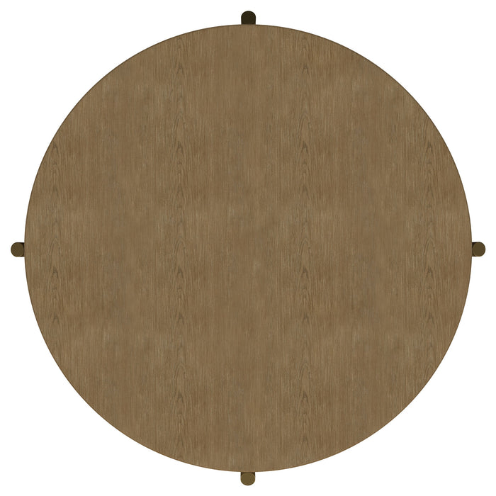 Arini Round Coffee Table With Storage Shelf