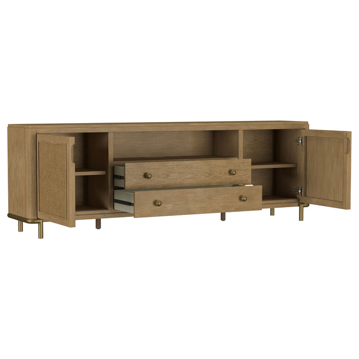Arini Rattan Cane 2-door TV Stand Media Console