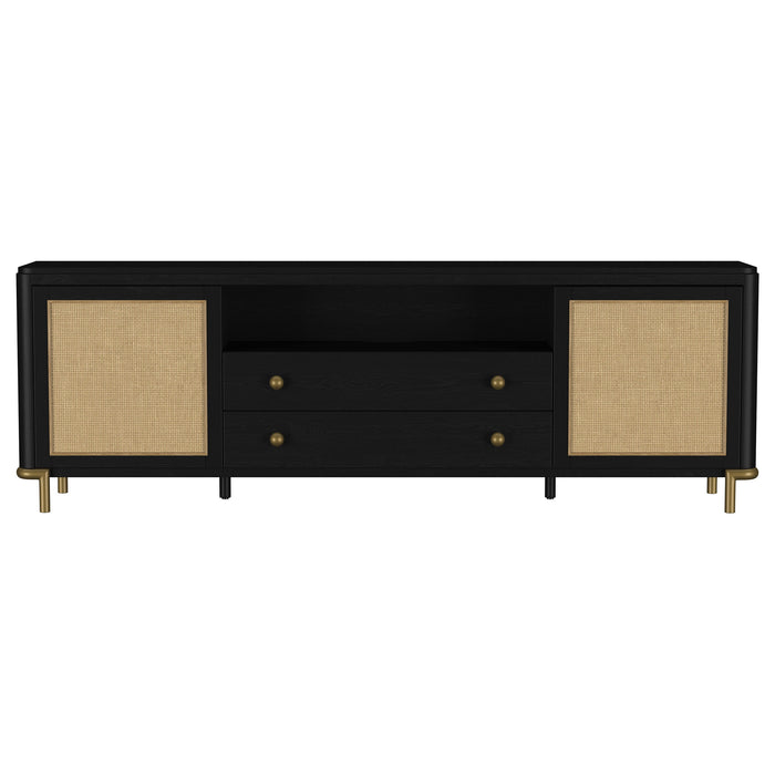 Arini Rattan Cane 2-door TV Stand Media Console