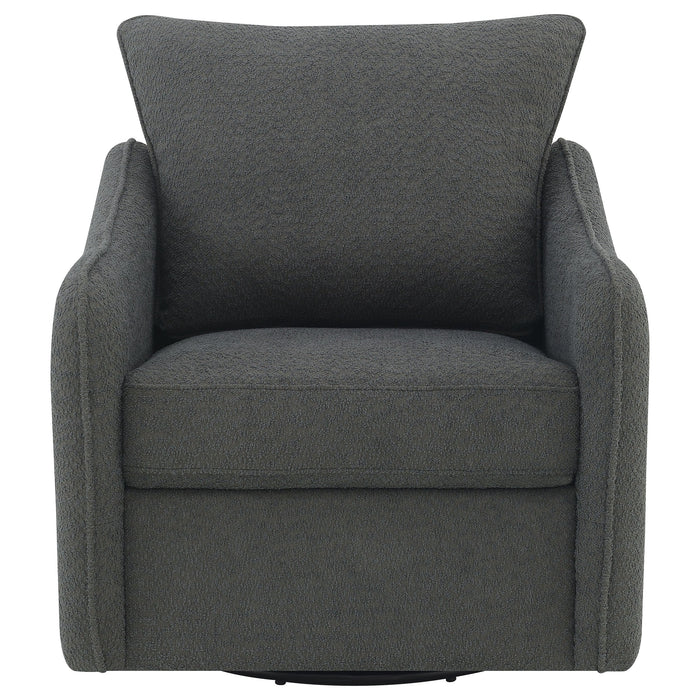 Madia Upholstered Sloped Arm Swivel Glider Chair Vanilla