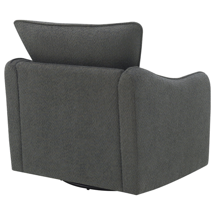 Madia Upholstered Sloped Arm Swivel Glider Chair Vanilla