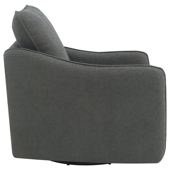 Madia Upholstered Sloped Arm Swivel Glider Chair Vanilla