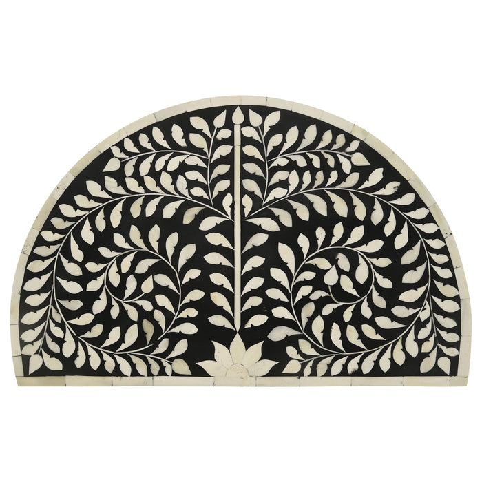 Zakiya  Demilune Nesting Table Set Black and White