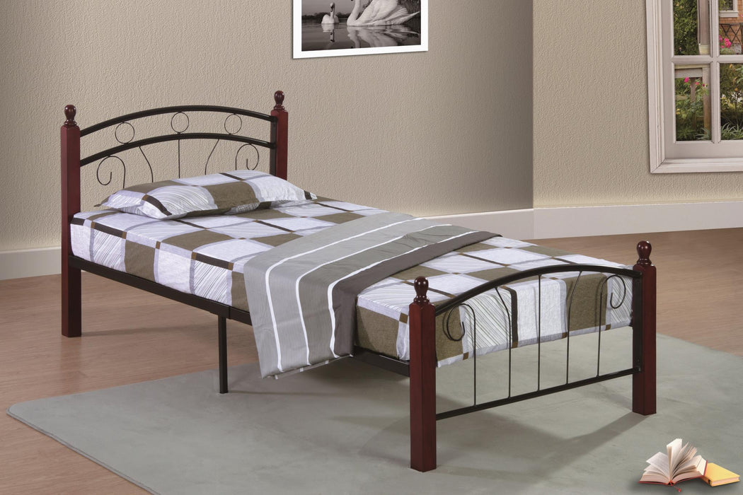 Annika Padded Metal Black Pu Bedroom Collection