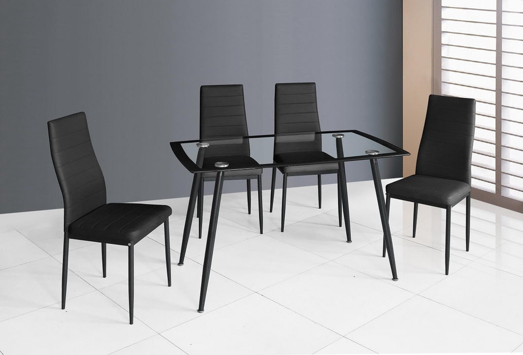 Black Dining Table & 4 Chairs