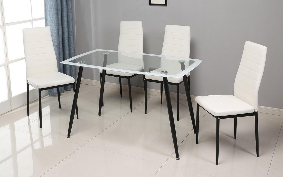 White Dining Table & 4 Chairs