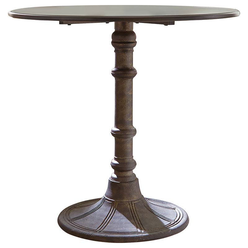 Mesa de comedor de bistró redonda Oswego de 30 pulgadas, bronce