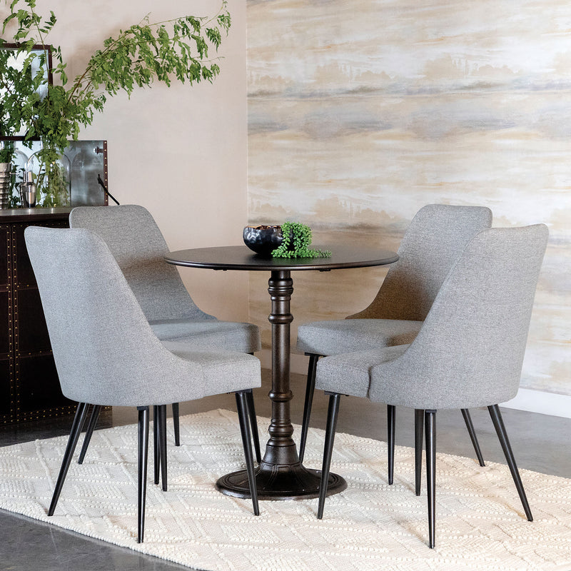 Mesa de comedor de bistró redonda Oswego de 30 pulgadas, bronce