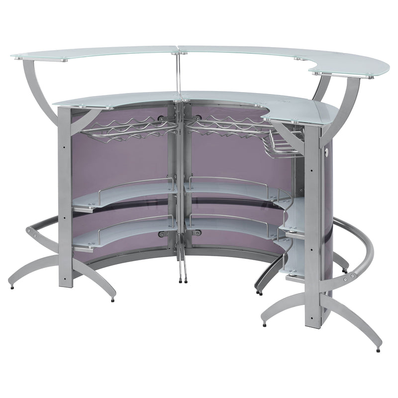 Dallas Curved Freestanding Home Bar Cabinet