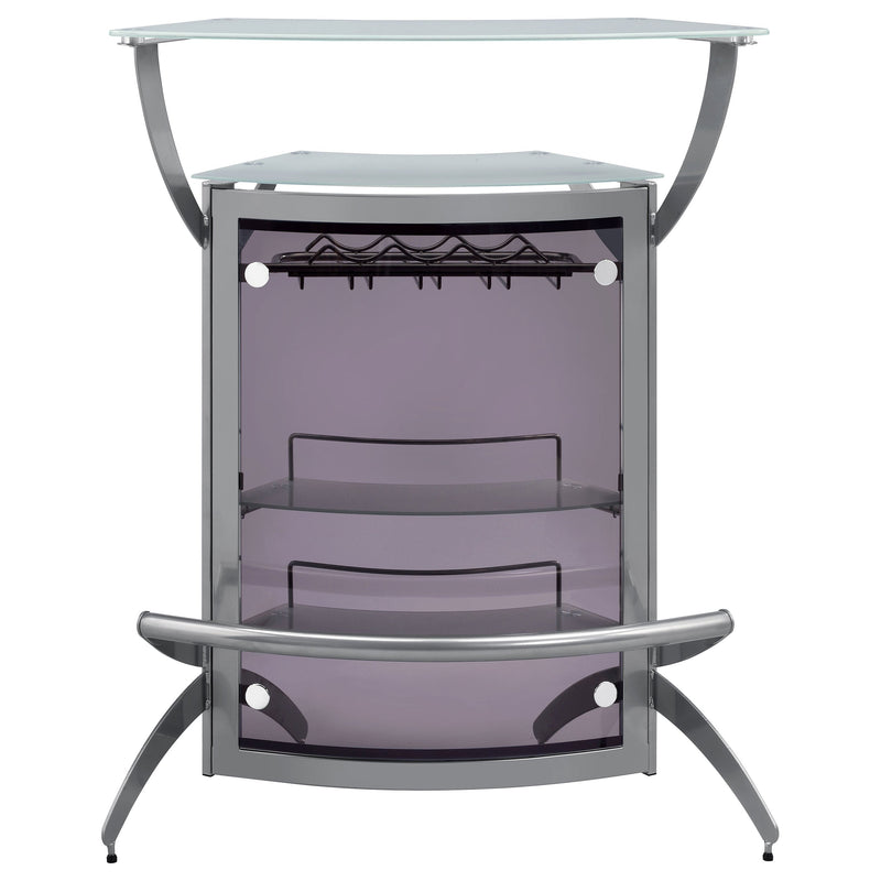 Dallas 2-shelf Curved Freestanding Home Bar Cabinet