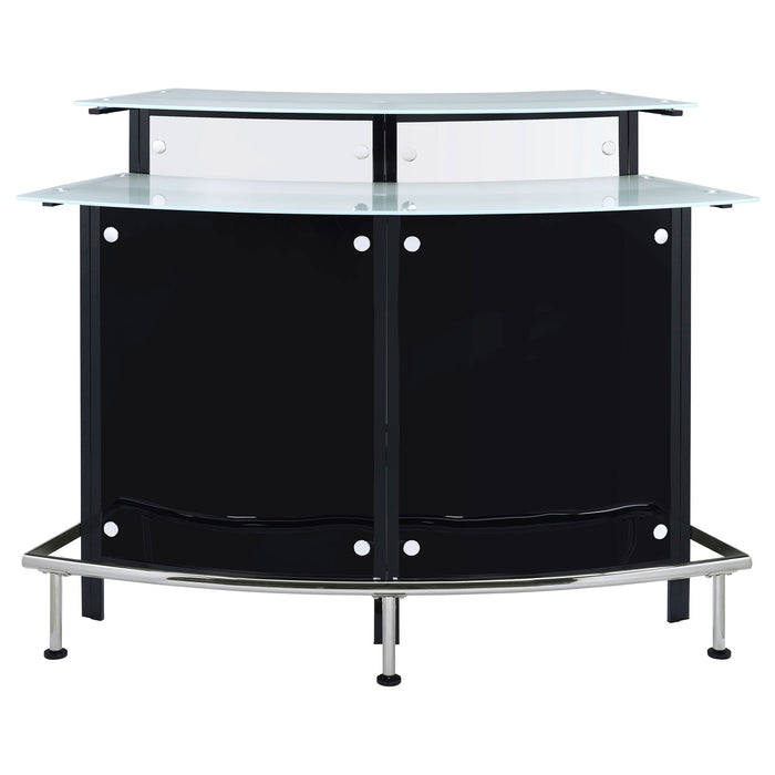 Keystone Glass Top Bar Unit Black