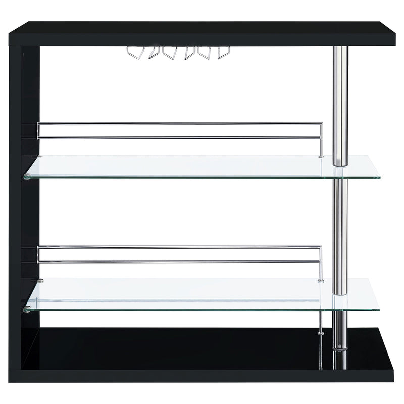 Mesa de vino rectangular Prescott de alto brillo para el hogar