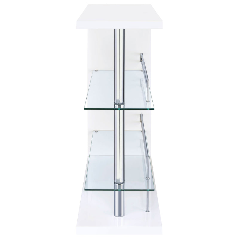 Mesa de vino rectangular Prescott de alto brillo para el hogar