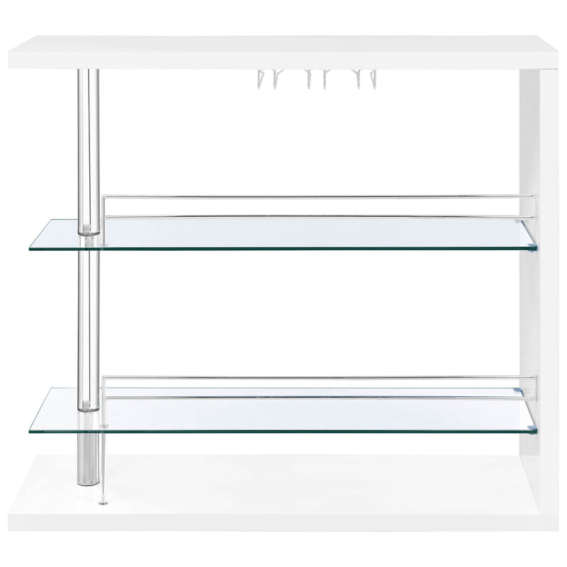 Mesa de vino rectangular Prescott de alto brillo para el hogar
