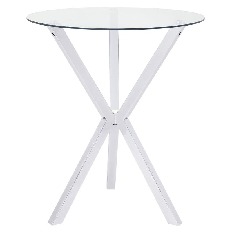 Denali Round 35-inch Glass Top Bistro Bar Table