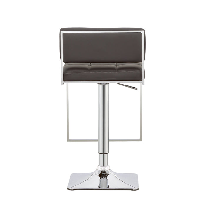 Alameda Adjustable Bar Stool Chrome and Grey