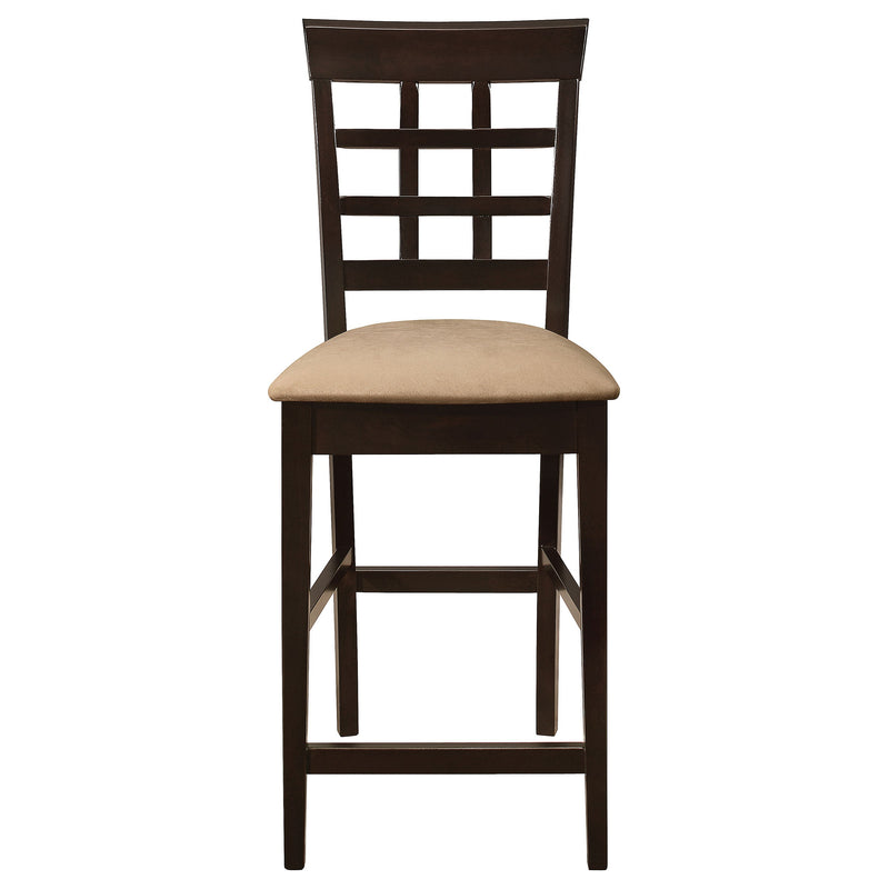 Silla de mostrador Gabriel con respaldo de celosía, color capuchino (juego de 2)