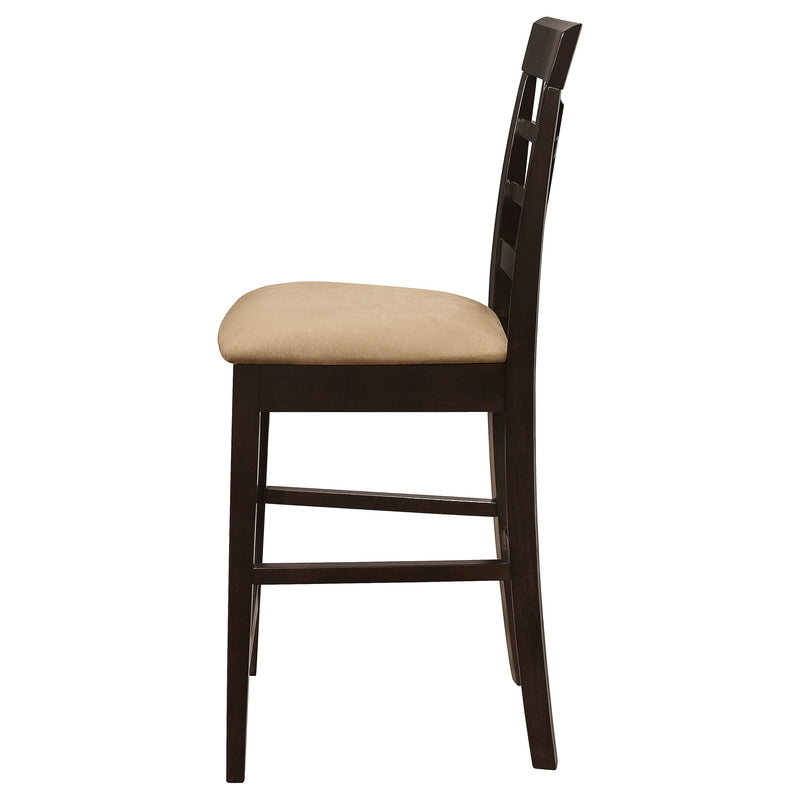 Silla de mostrador Gabriel con respaldo de celosía, color capuchino (juego de 2)