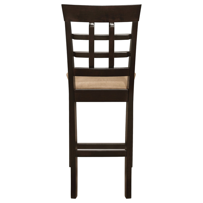 Silla de mostrador Gabriel con respaldo de celosía, color capuchino (juego de 2)