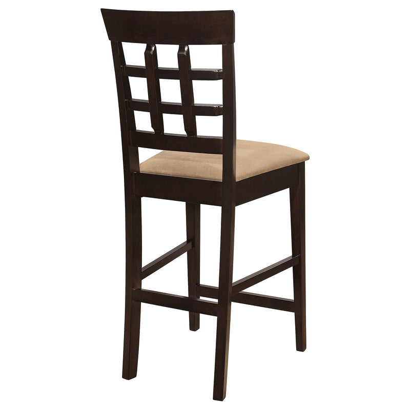 Silla de mostrador Gabriel con respaldo de celosía, color capuchino (juego de 2)