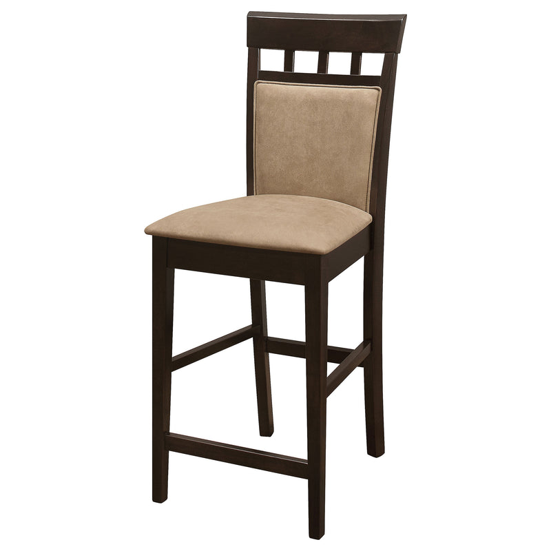Silla de mostrador Gabriel con respaldo cerrado, capuchino (juego de 2)