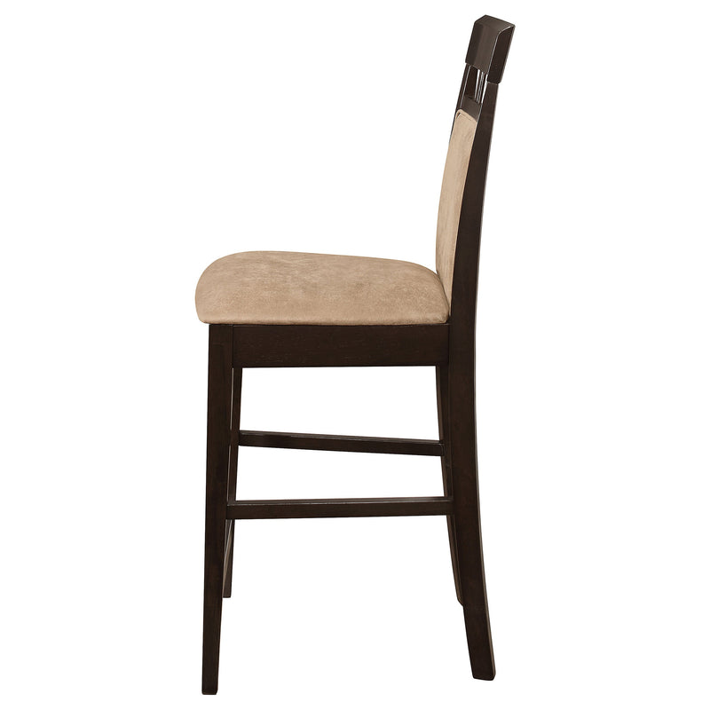 Silla de mostrador Gabriel con respaldo cerrado, capuchino (juego de 2)