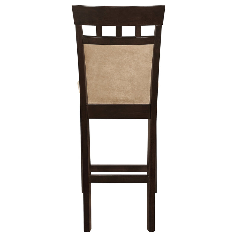Silla de mostrador Gabriel con respaldo cerrado, capuchino (juego de 2)