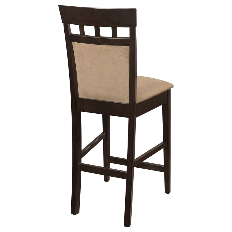 Silla de mostrador Gabriel con respaldo cerrado, capuchino (juego de 2)